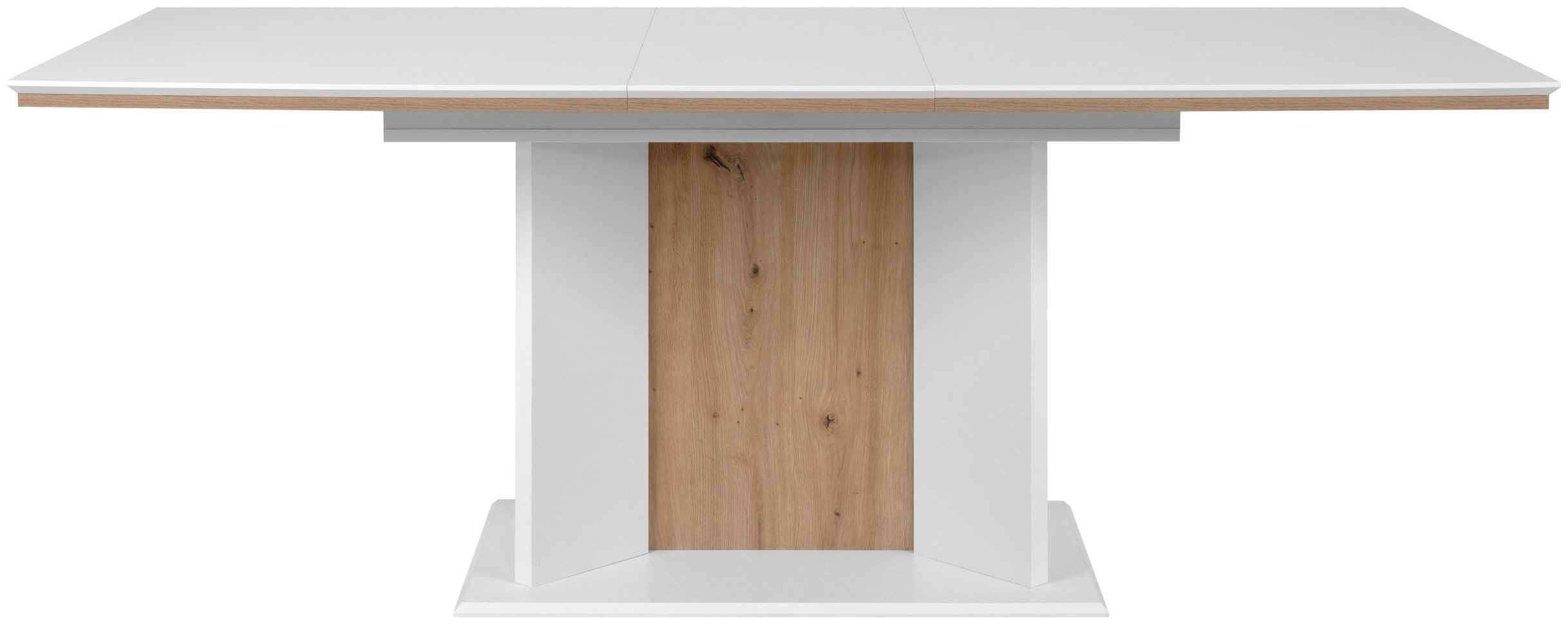 Finori Esstisch, weiß / Dekor Artisan Oak B x H x T ca. 160-200 x 76 x 90