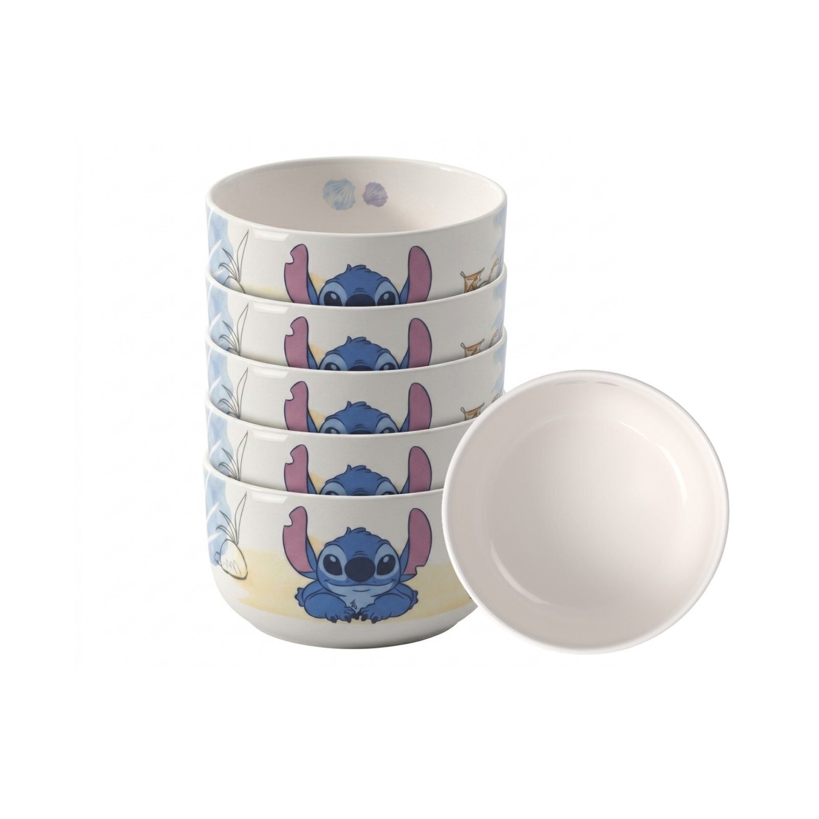 Villeroy & Boch Kinderschale Disney Stitch Müslischalen 440 ml 6er Set, Porzellan, (6x Schale, 6-tlg)