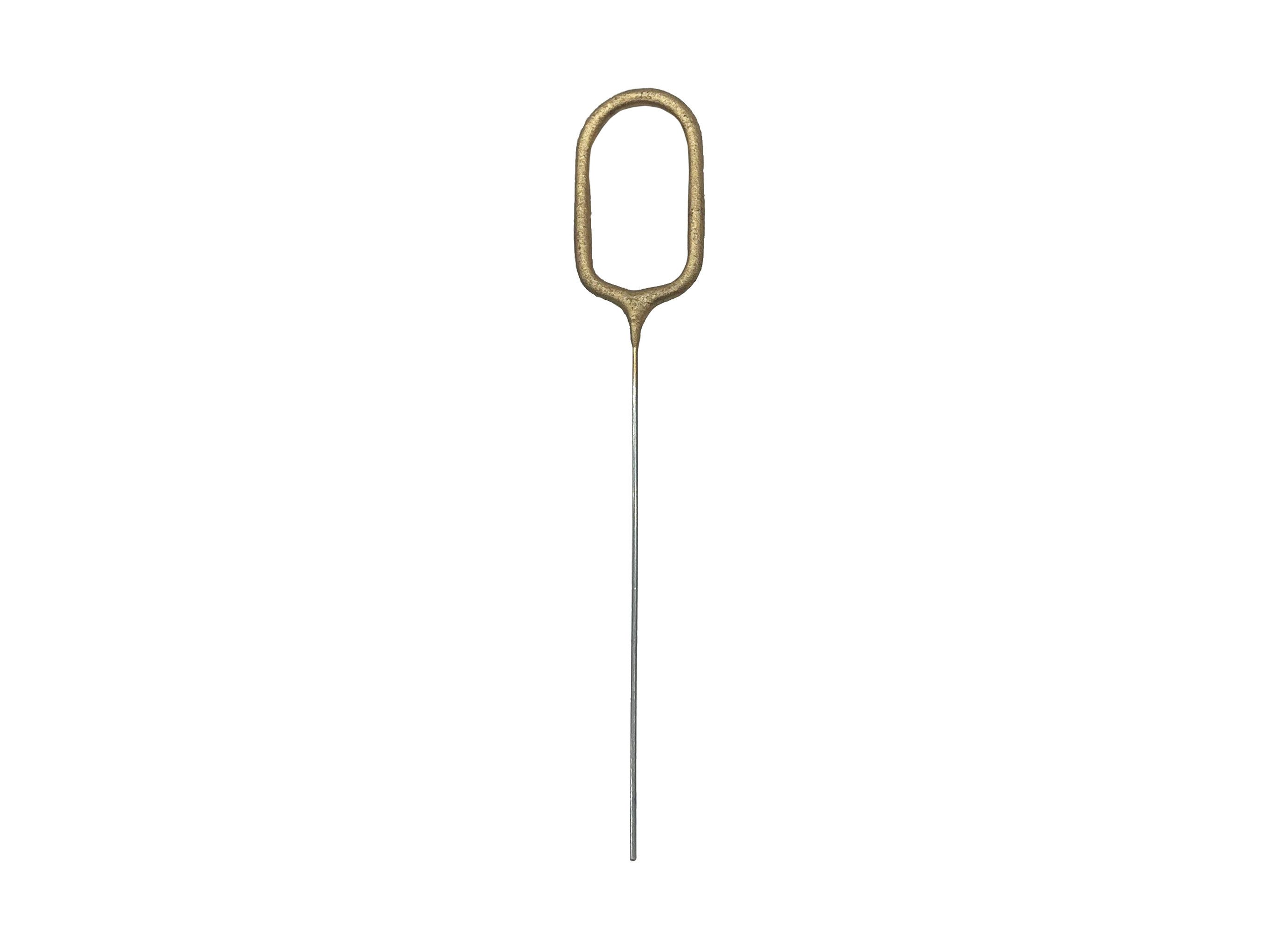 partydeco Tortenstecker, Wunderkerze Geburtstag 15cm Zahl 0 Gold 1 Stück