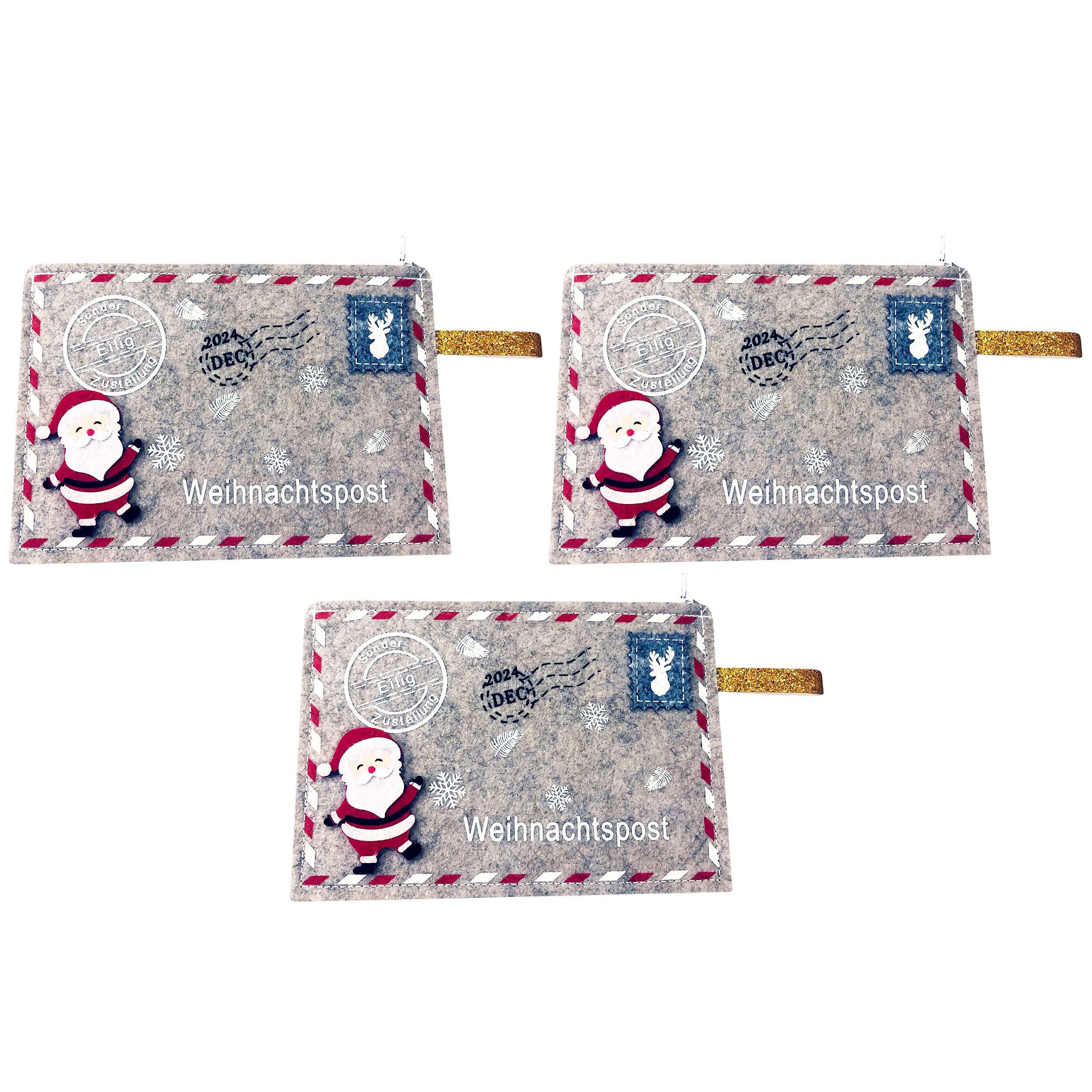 Annastore Geschenkbox Geschenktaschen für Geldgeschenke Geldgeschenkverpackung (3 St), 21 x 23 cm - Geschenktaschen Filz