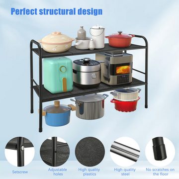 FUROKOY Küchenregal Küchenzubehör Einziehbares Regal unter der Spüle, Schrank Regal, Aufbewahrungsregal Multifunktionale Topf Rack Lagerung