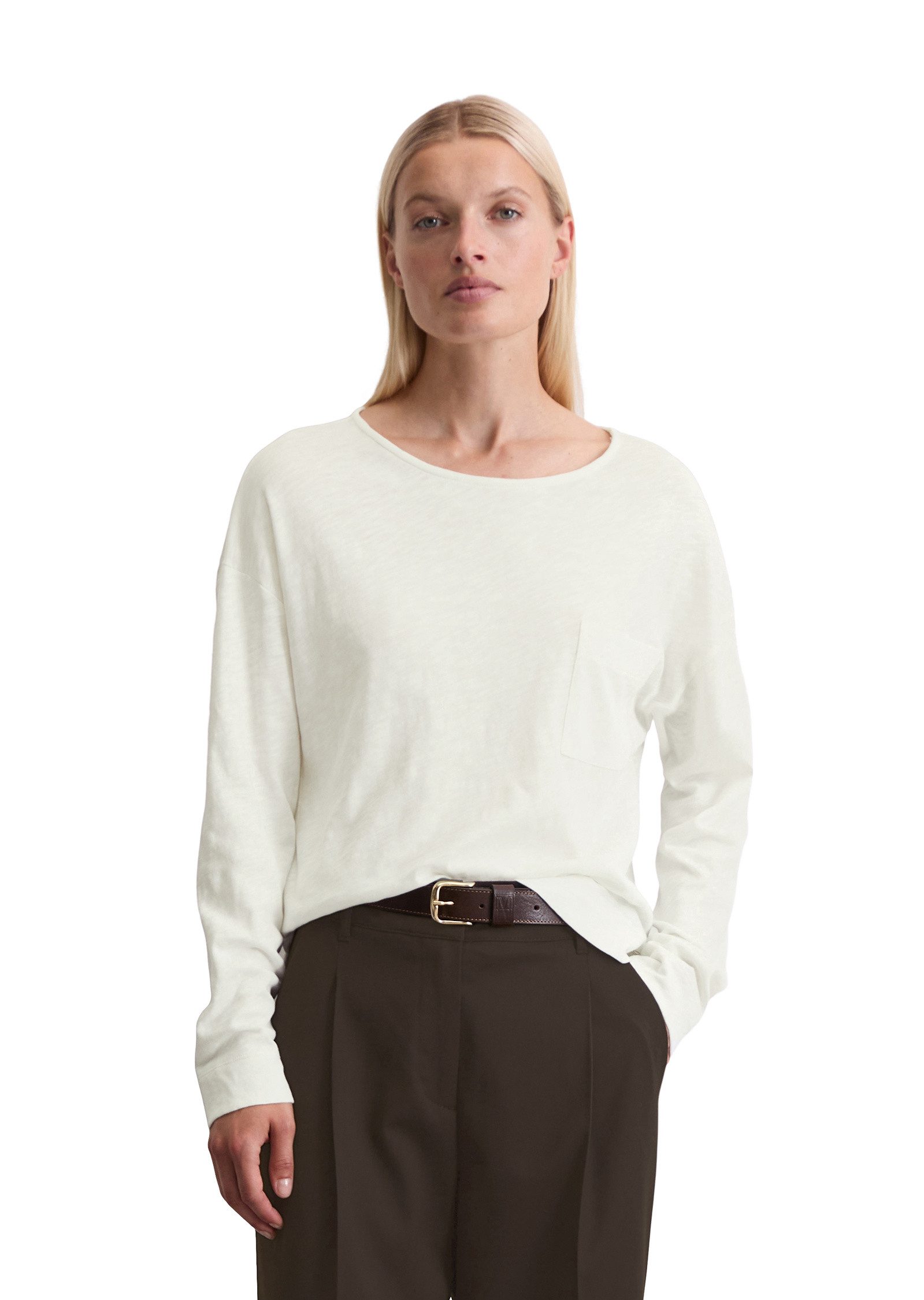 Marc O'Polo Langarmshirt aus Slub Jersey günstig online kaufen