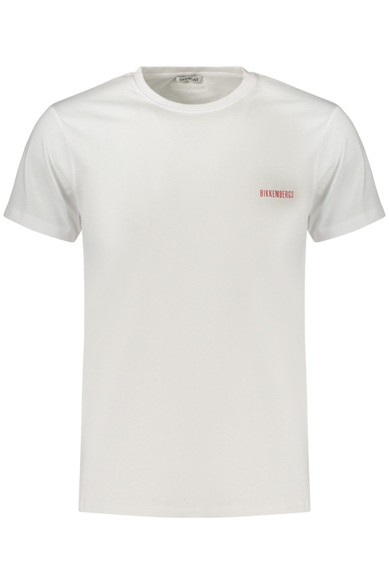 Bikkembergs T-Shirt Weißes Herren-T-Shirt mit vertikalen Streifen und