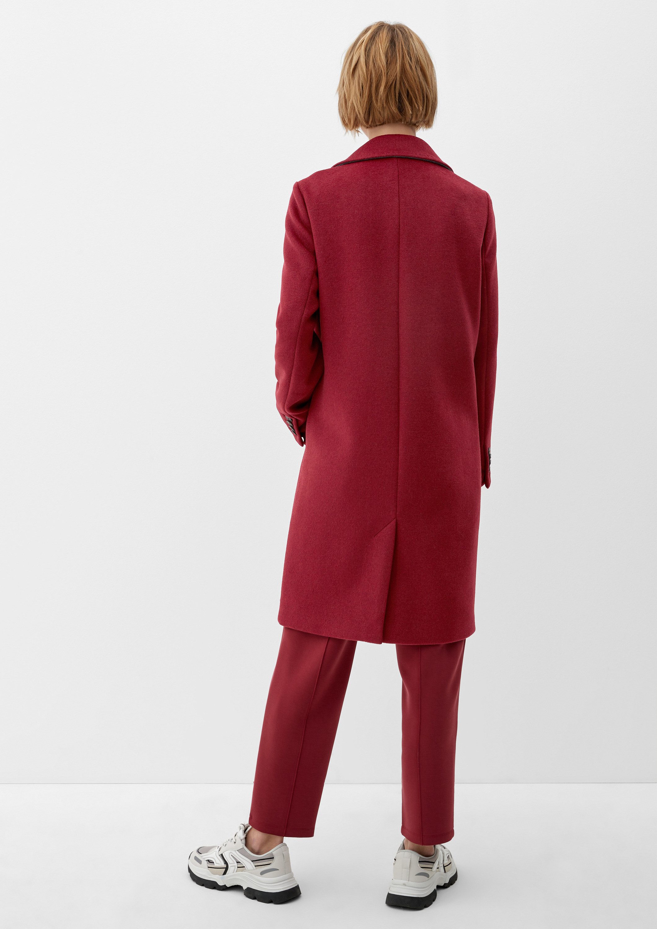 s.Oliver Funktionsmantel Outdoor-Mantel Wollmix-Mantel mit Reverskragen