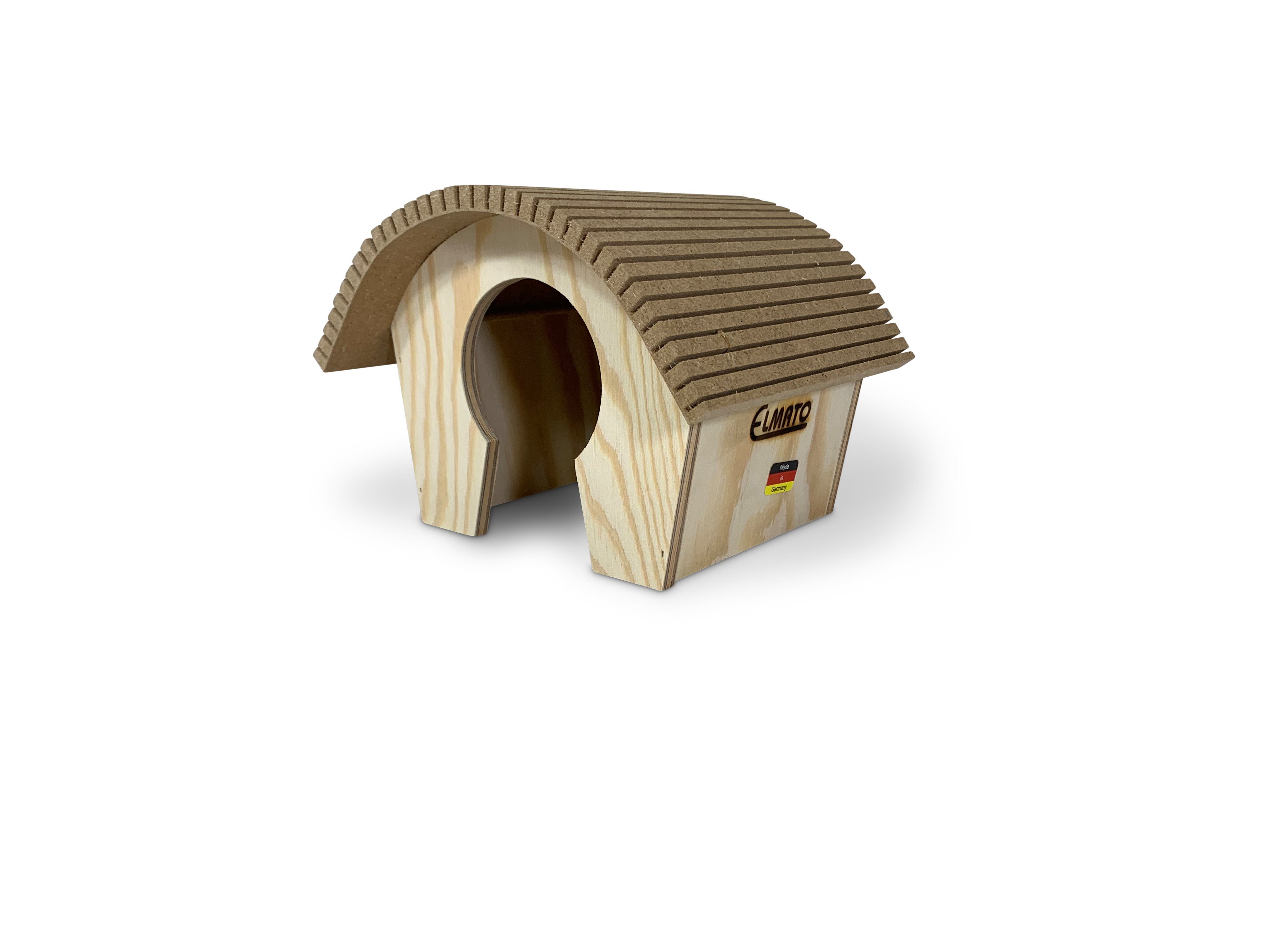 ELMATO Nagerhaus Elmato 12108 Bogenhütte Nagerhaus Schlafplatz, Rillendach 20x17x15cm