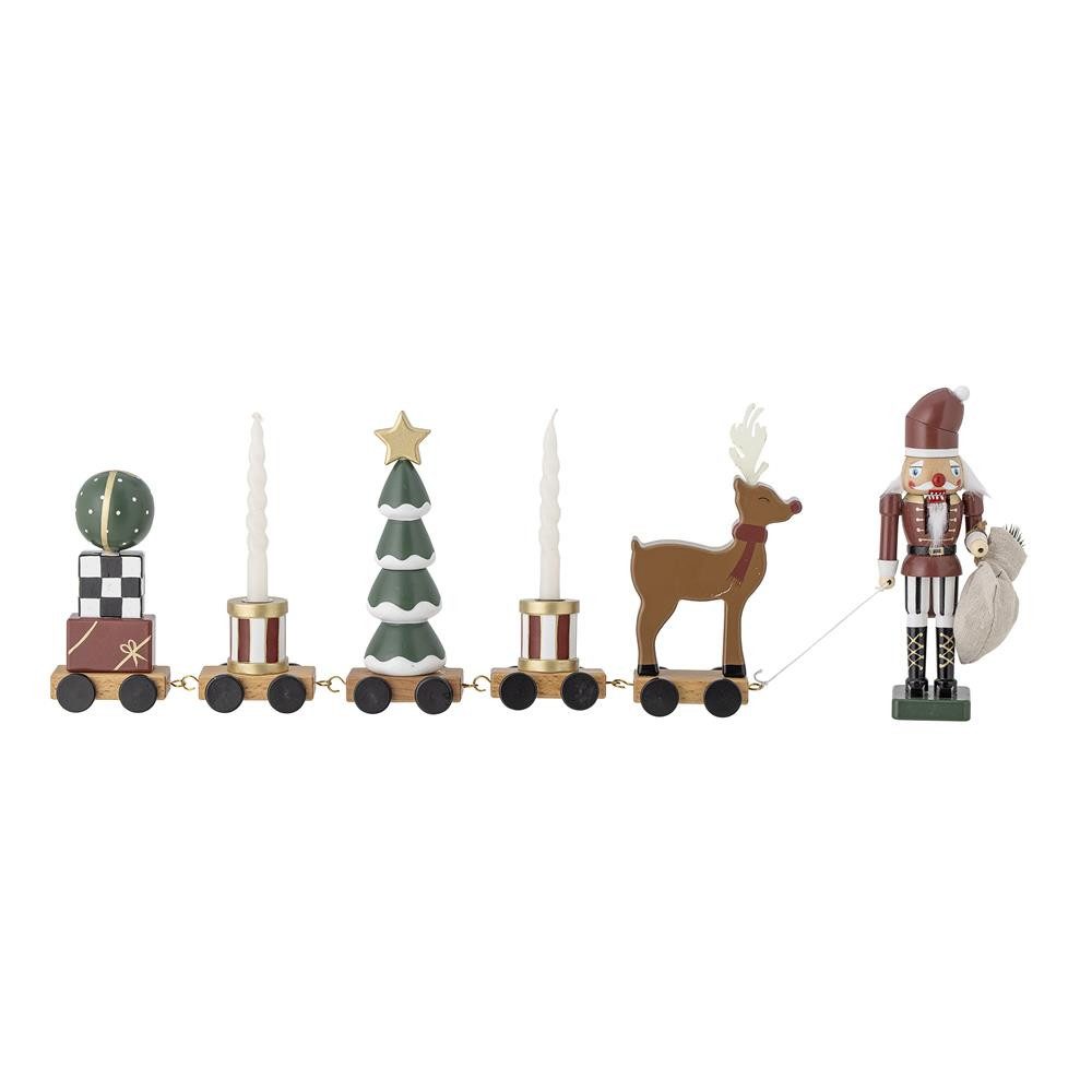 Bloomingville Adventsleuchter Vadim Deko Grün Weihnachtsdeko Zug, Kerzenhalter 51 cm
