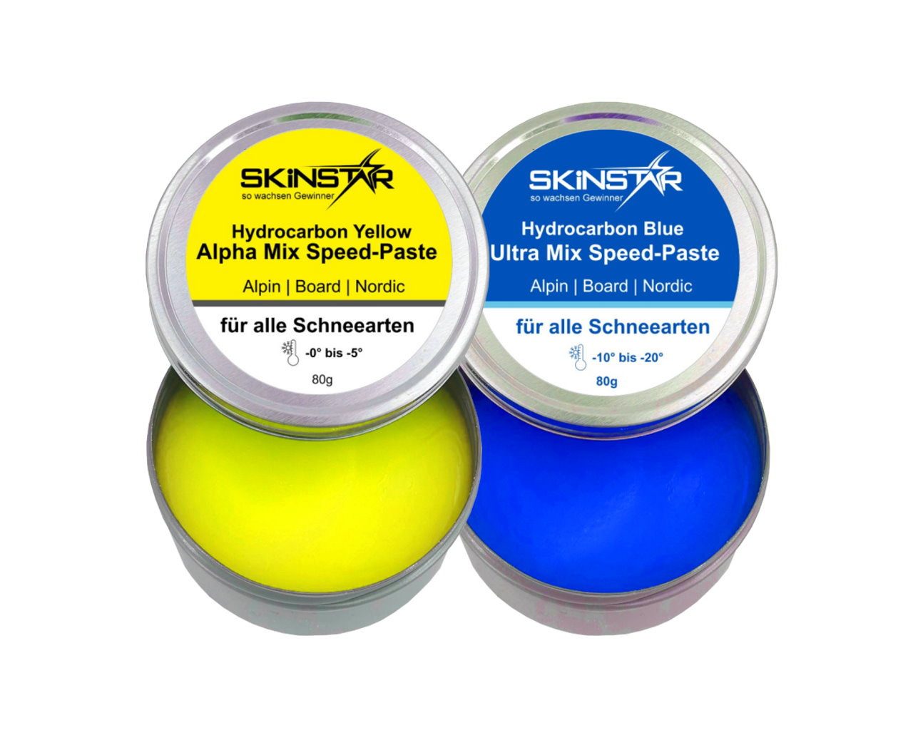 SkinStar Ski SkinStar Hydrocarbon Alpha-Ultra Mix Speed-Paste Set Skiwax Skiwachs