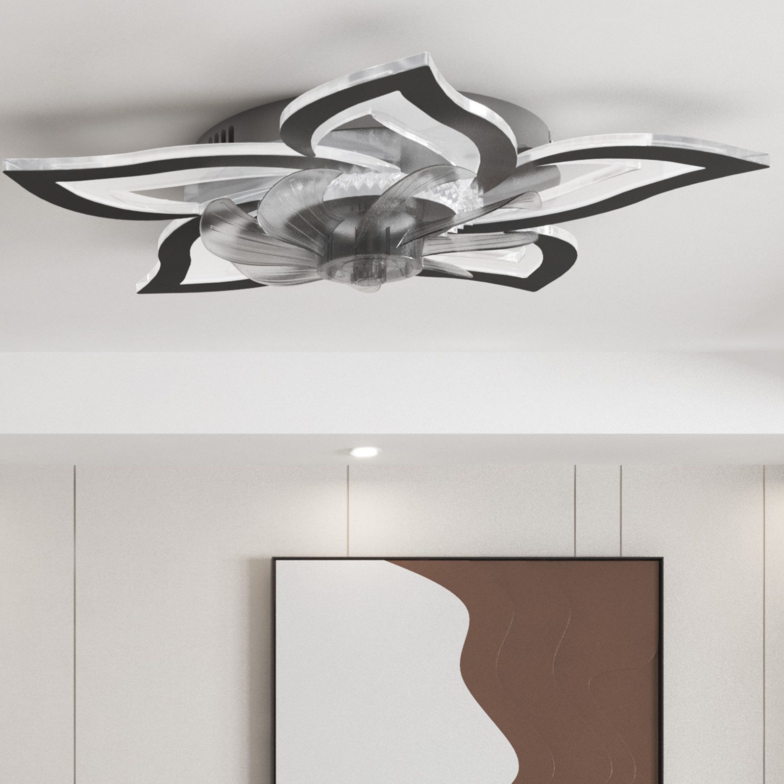 MEYKOERS Deckenventilator mit Beleuchtung und Timer, 6-stufig, 3 Lichtfarbe günstig online kaufen