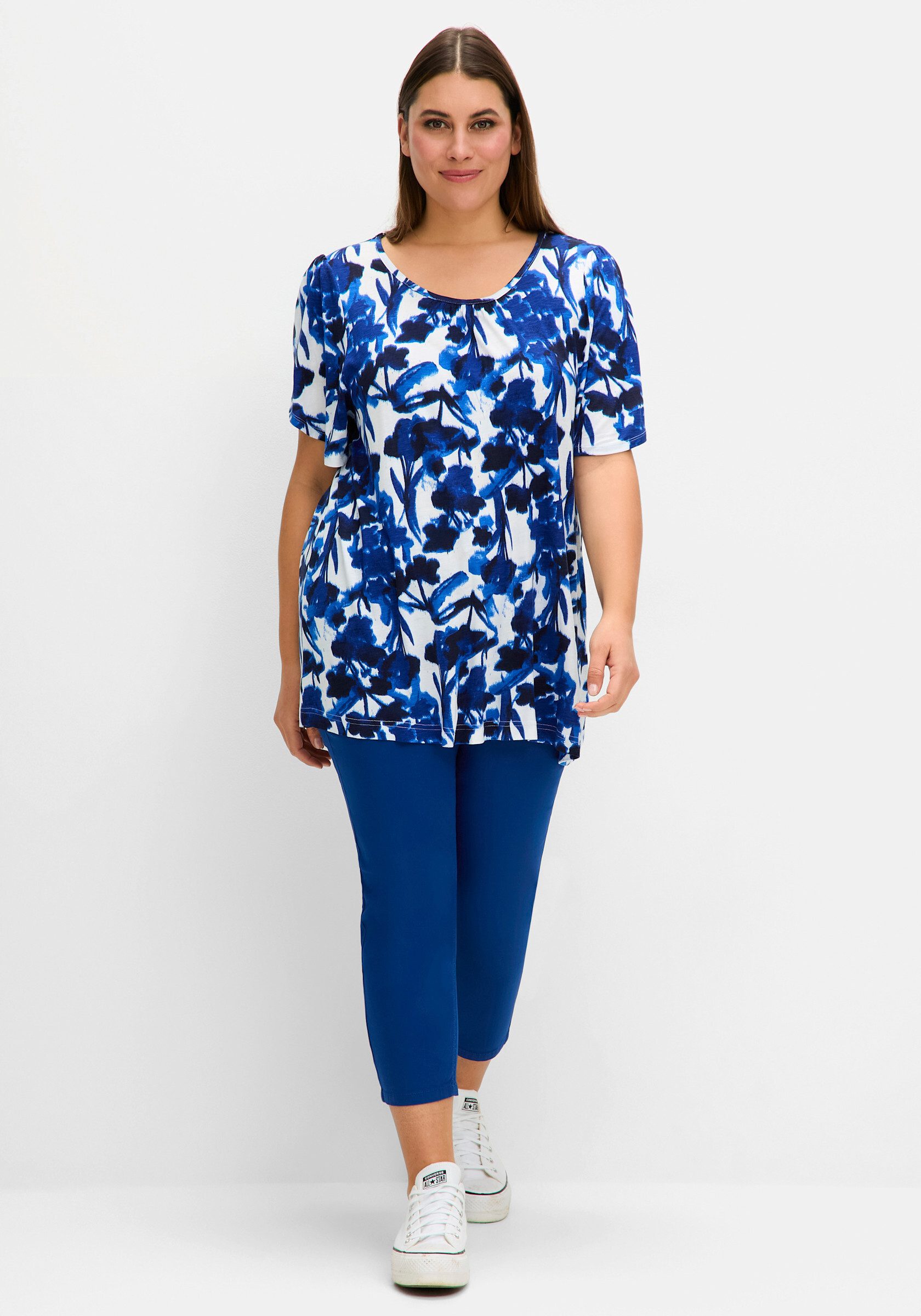 Sheego T-Shirt T-Shirt . mit kurzen Flügelärmeln, in A-Linie günstig online kaufen