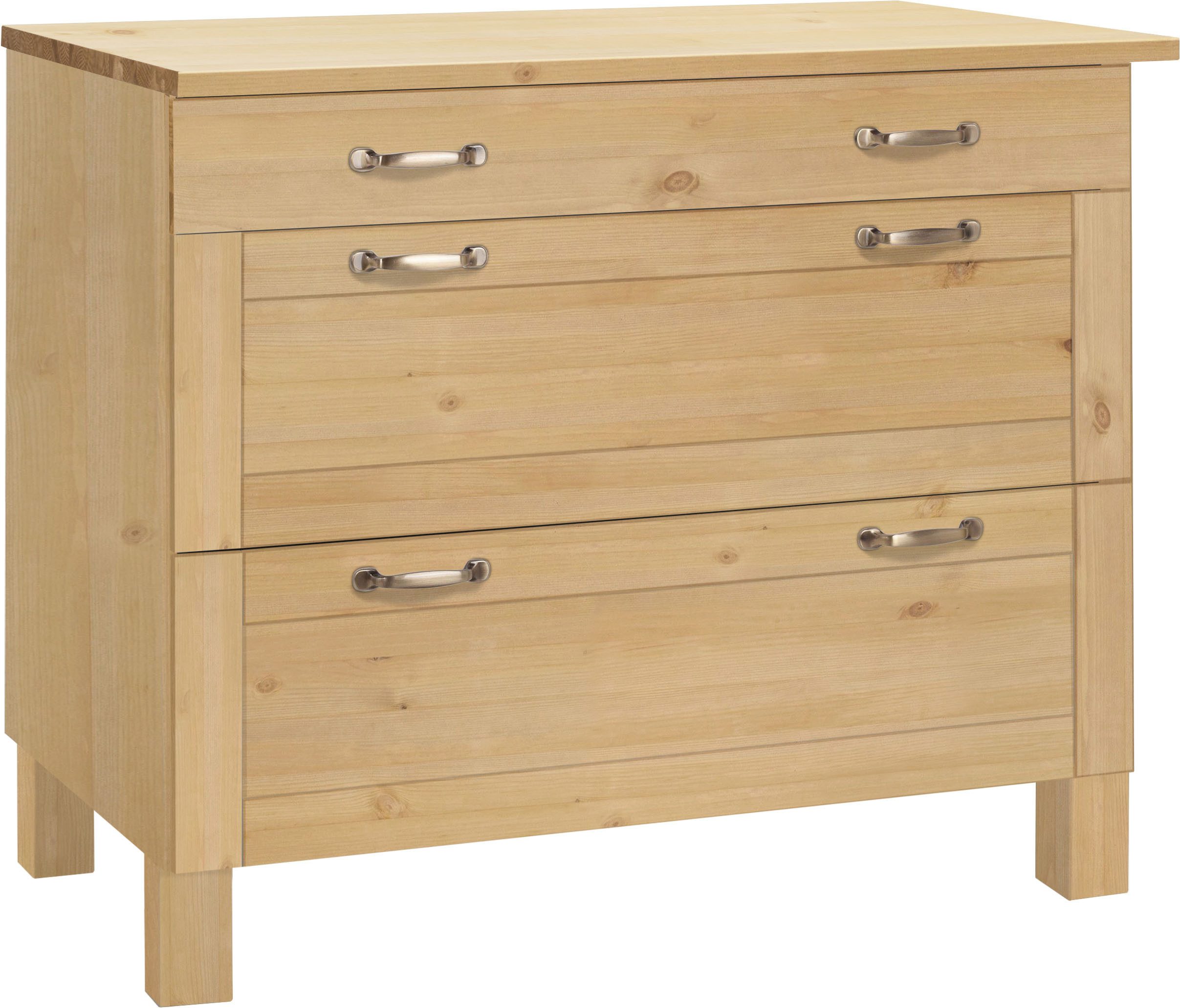 Home affaire Unterschrank Alby Breite 100 cm, 3 Schubladen
