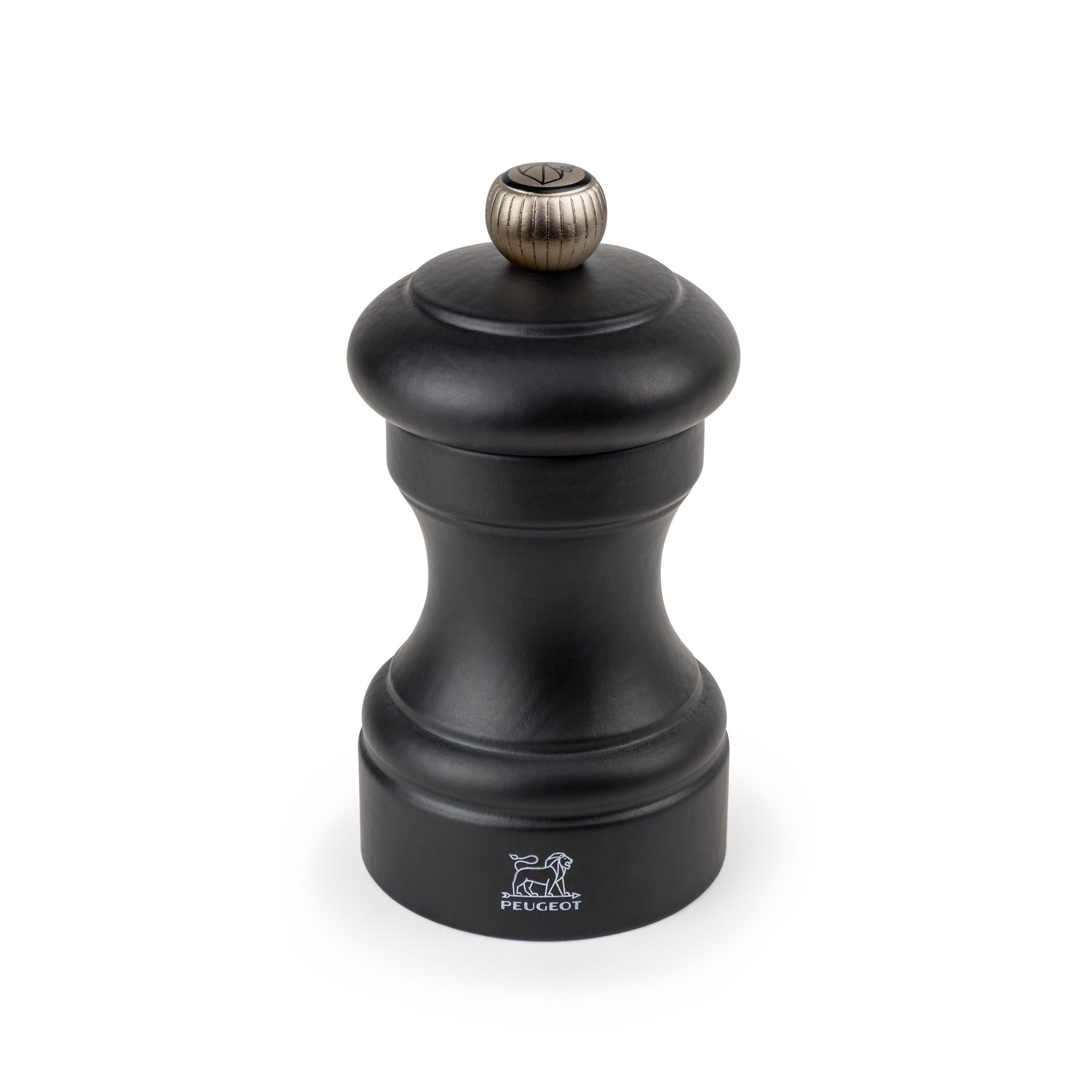 Pfeffermühle BISTRO 10cm Schwarz Matt Buchenholz Stahlmahlwerk Manuell