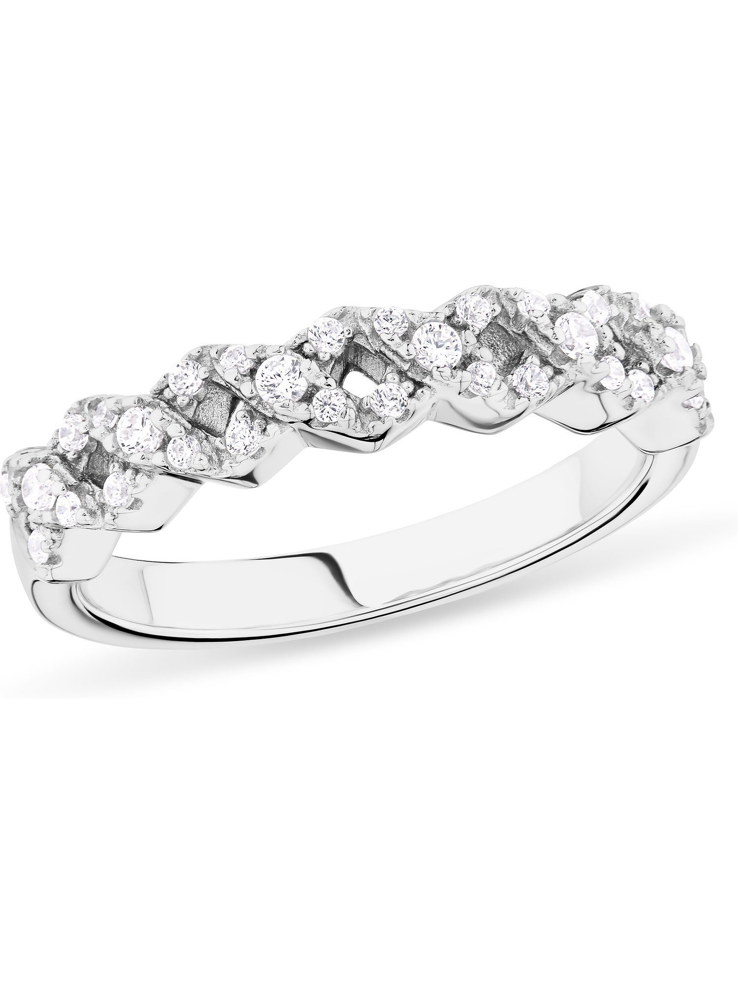 FAVS Silberring FAVS Damen-Damenring 925er Silber 32 Zirkonia, Zirkonia, synthetisch