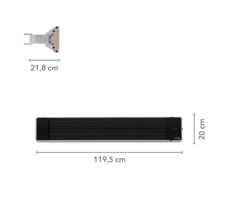 terrassana Heizstrahler IRD 1800 Dunkelheizstrahler, 1800 W