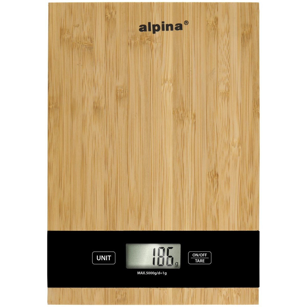 Alpina Küchenwaage alpina Digitale Küchenwaage 5kg LCD-Display aus Edelstahl