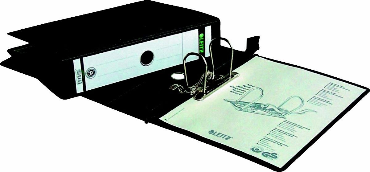 LEITZ Hefter Hängeordner 180Grad A4 Hartpappe breit schwarz