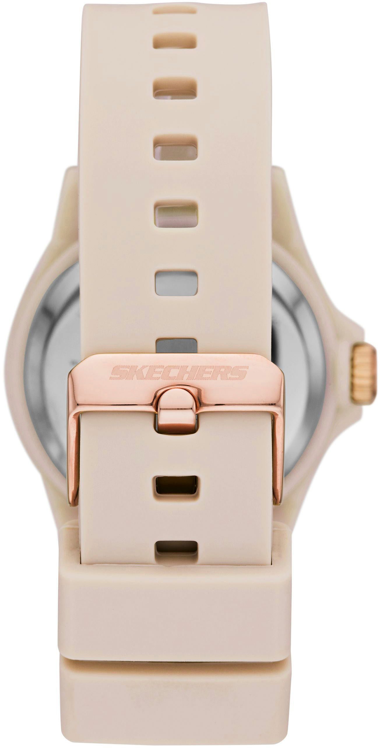 Skechers Quarzuhr ROSENCRANS SR6172, Armbanduhr, Damenuhr, Silikonarmband, analog, Mineralglas
