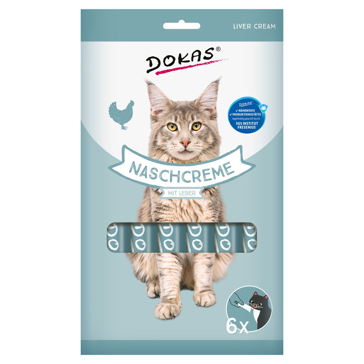 Dokas Snack Nasch-Creme mit Leber 90 g, Snack für: Katze von Dokas