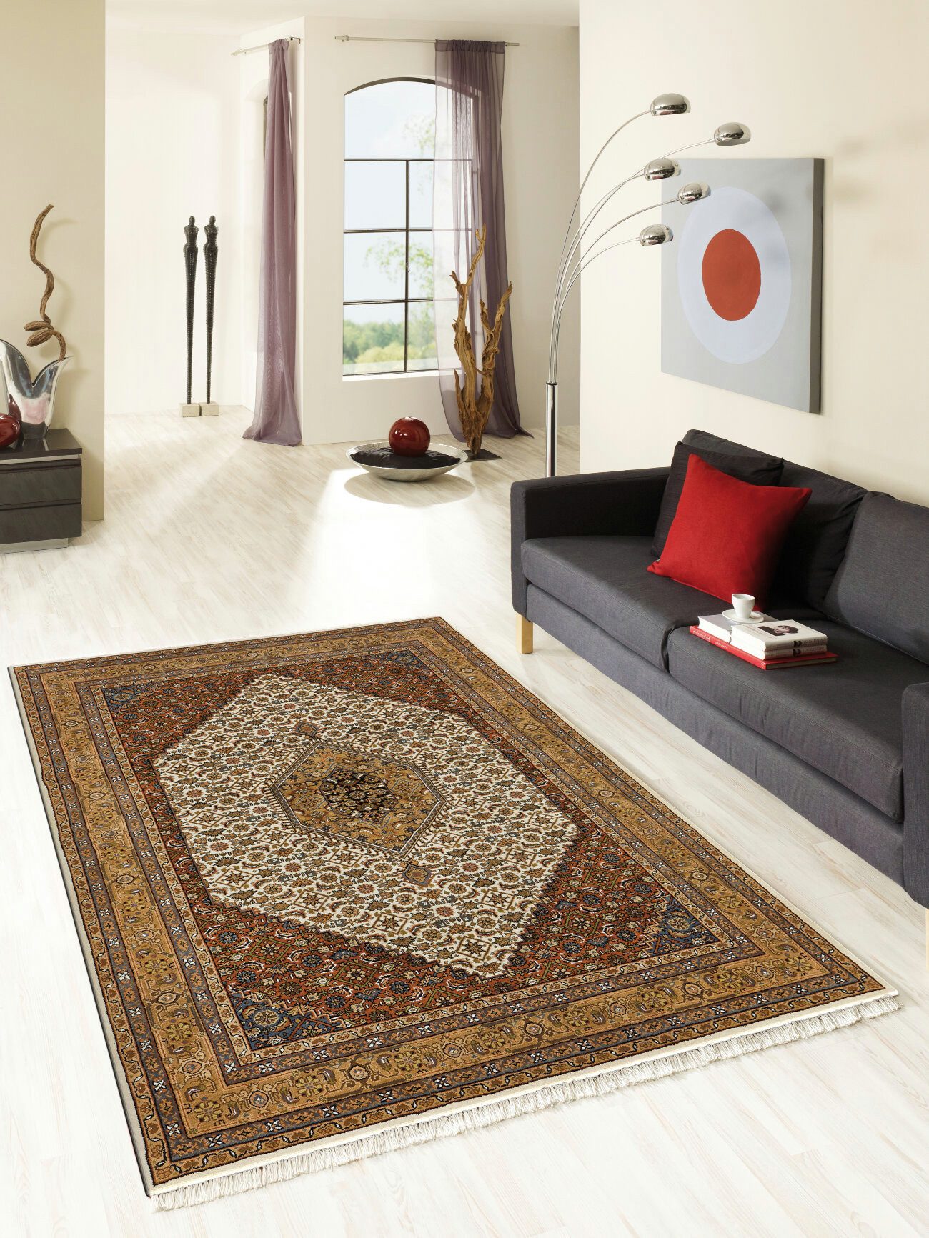 Rug Studios Teppich Bidjar Teppich, Handgeknüpft, Rechteckig, Höhe: 15 mm, Handgeknüpft, 60 x 180 cm, Beige