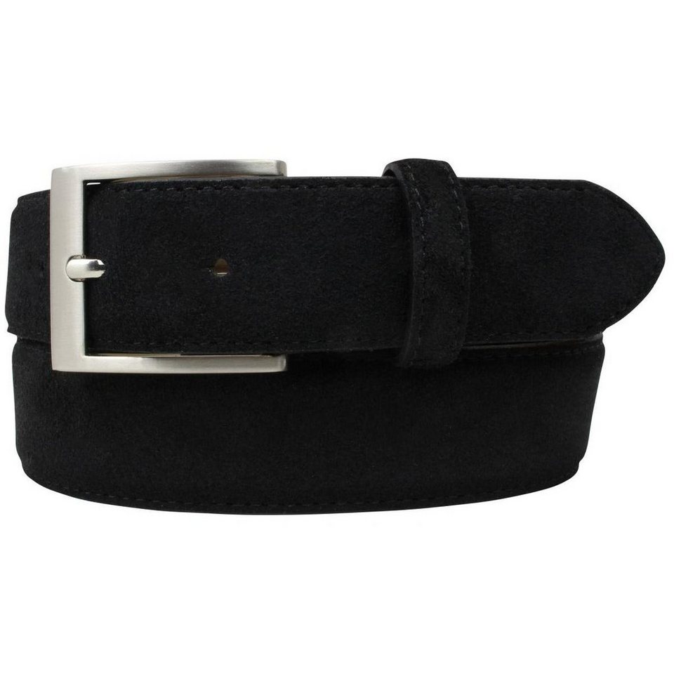 BELTINGER Ledergürtel Gürtel aus Veloursleder 3,5 cm - Weicher Velour- Ledergürtel für Herren