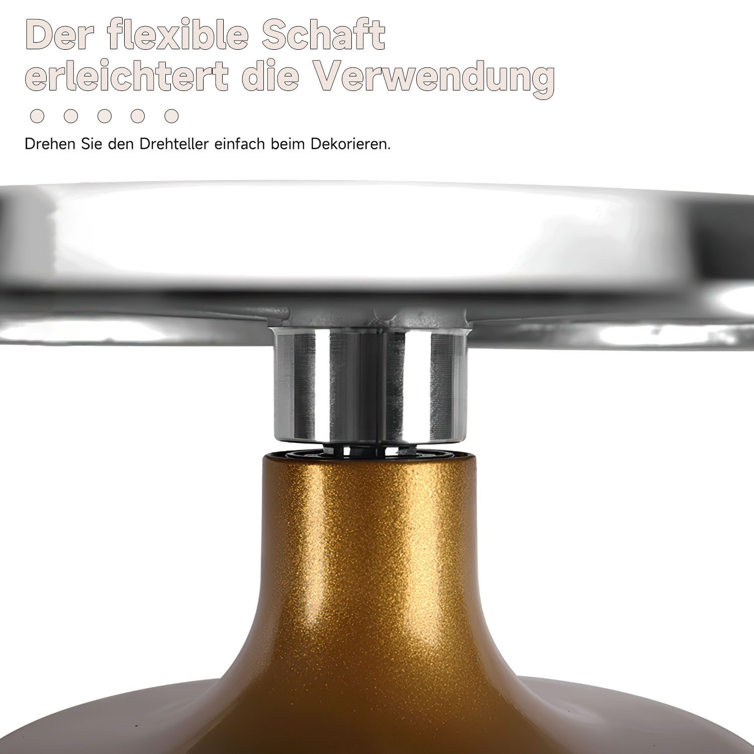 SURFOU Tortenplatte Drehbar Tortenständer mit Fuß Drehteller Torte Drehteller, 31CM Tortendrehteller Kuchenständer Cake Turntable für Backen Gebäck