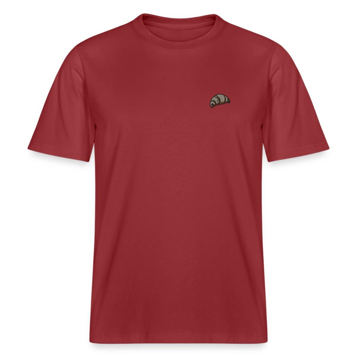 Spreadshirt T-Shirt Croissant bestickt Französisches Stick Motiv Relaxed Fit Unisex T-Shir (1-tlg)