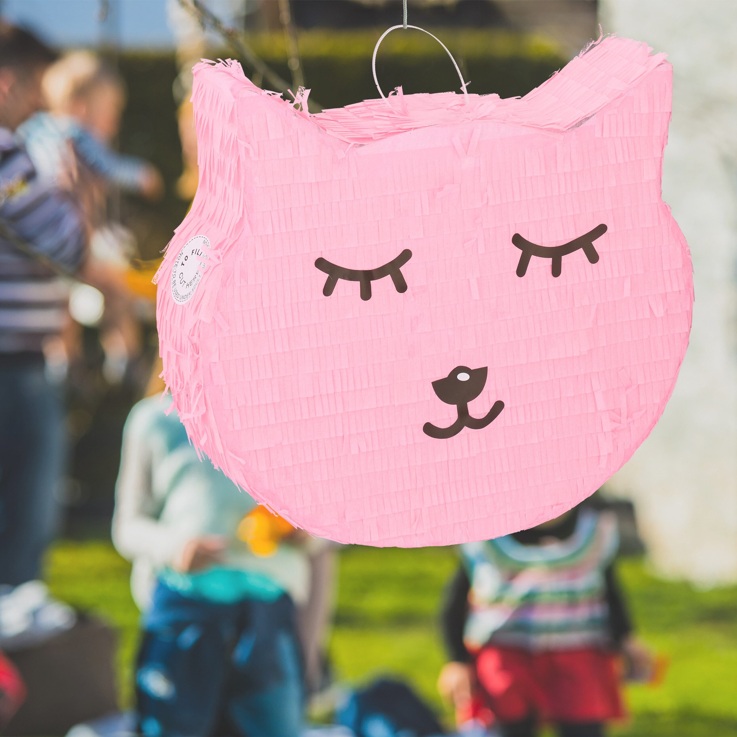 relaxdays Pinata Katzen Pinata mit Stab und Maske