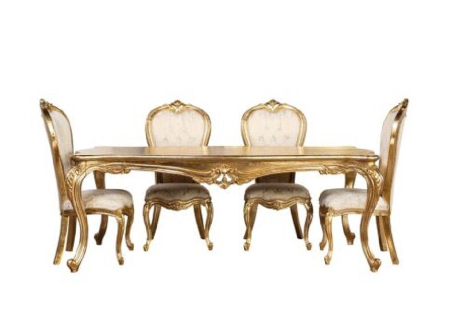 JVmoebel Esstische Gold Neu Esszimmer Stil Tisch Esstisch Möbel Luxus Tische Esstisch,