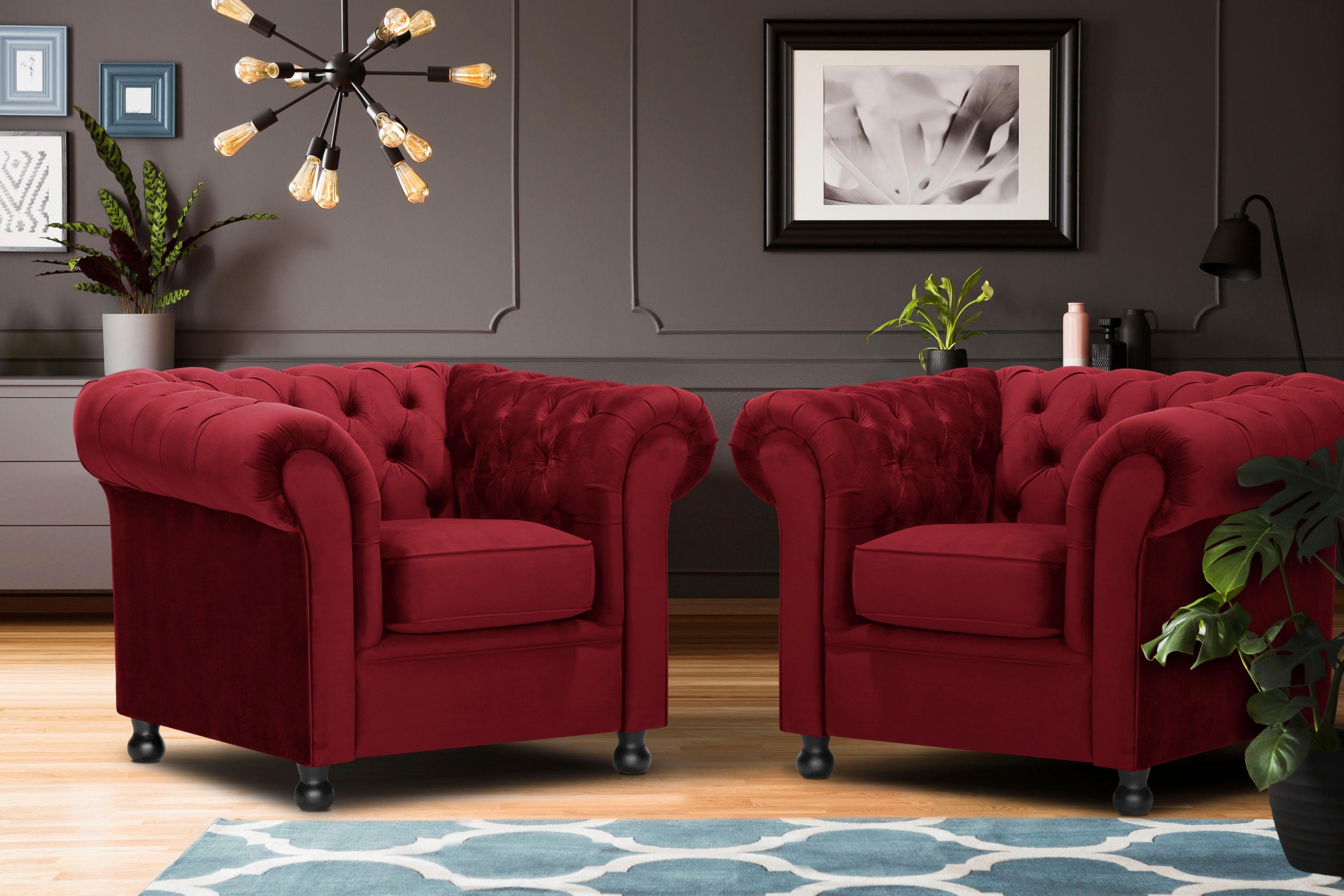 Home affaire Sessel Chesterfield Home, mit günstig online kaufen