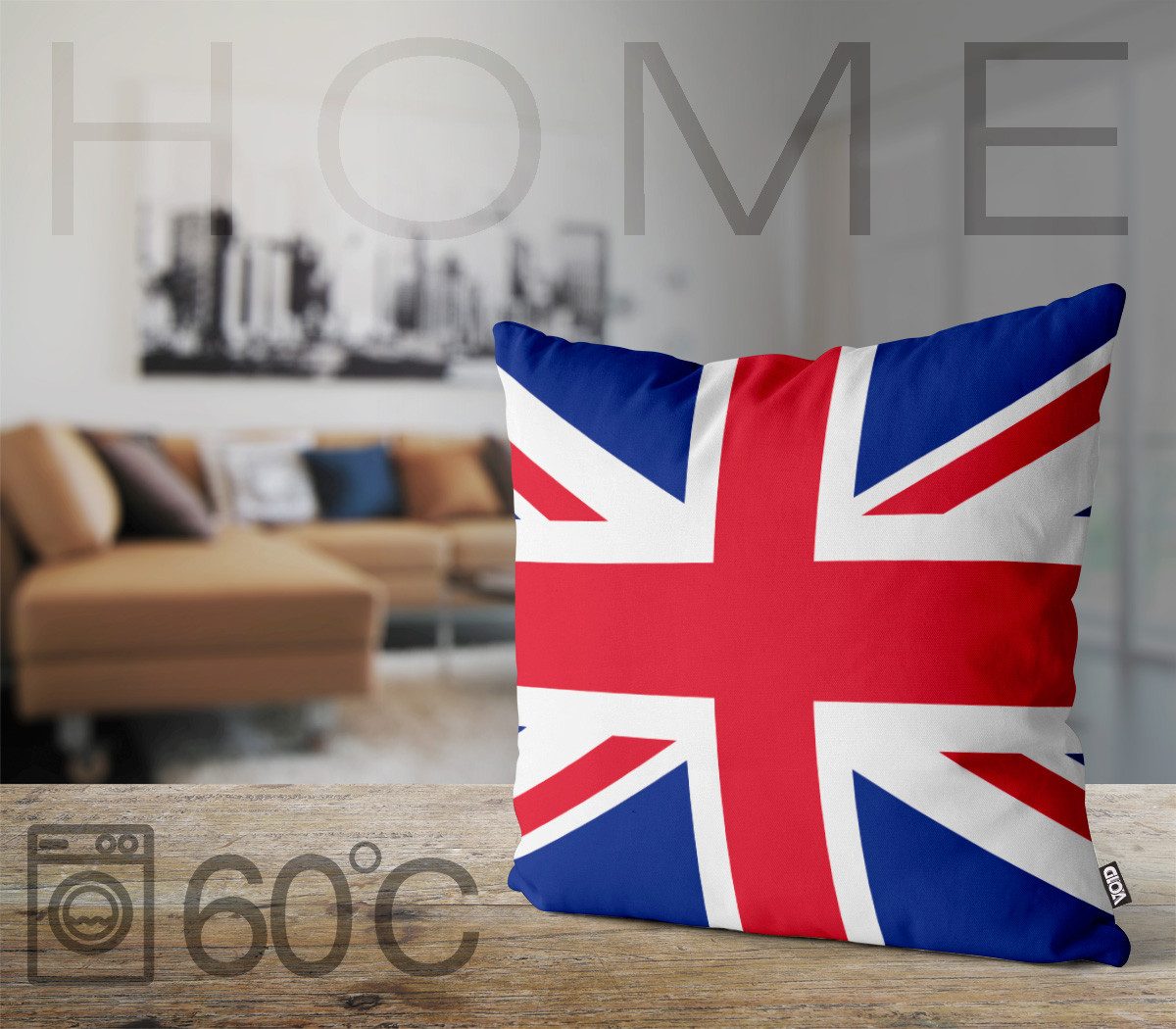 VOID Kissenbezug, England Great Britain EM WM Flagge Fahne London Union Jack