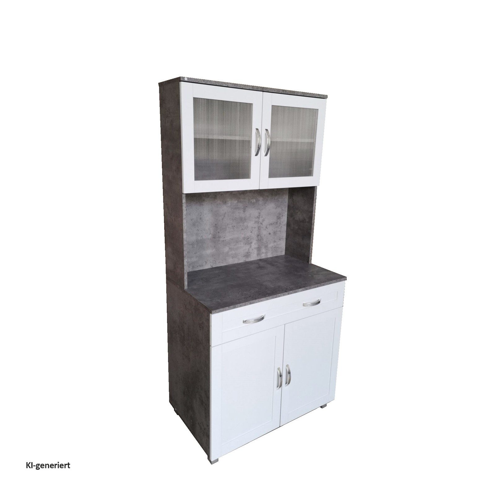 HTI-Line Hochschrank Küchenbuffet Blanca (Stück, 1-St., 1x Schrank Blanca, ohne Dekoration) Küchenschrank Hochschrank – Bild 3 von 3