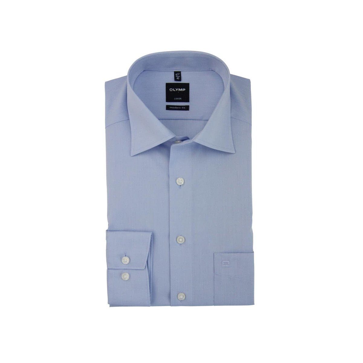 OLYMP Businesshemd blau comfort fit (1-tlg., Angabe) keine bleu