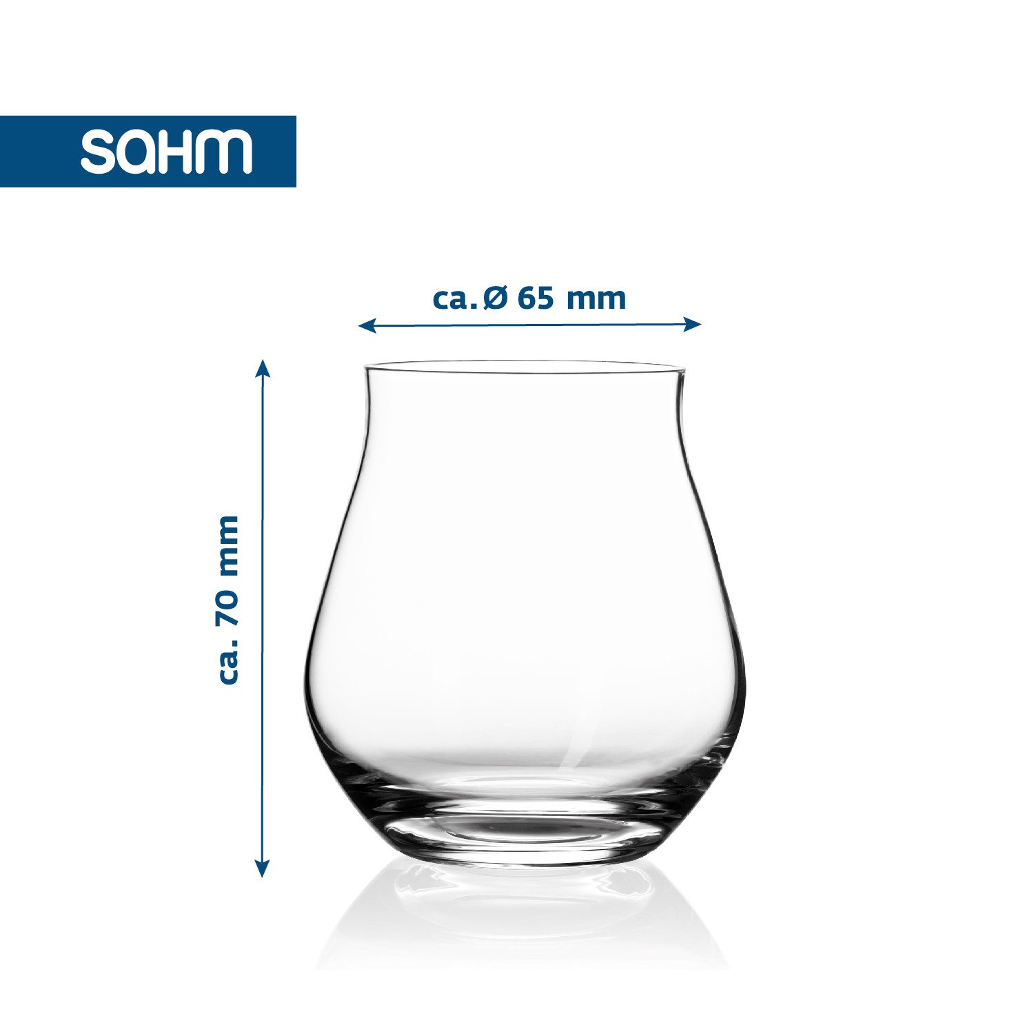 SAHM Gläser-Set Rum Gläser 6er Set - Sensorik Rumglas, Sensorik Glas, 100% recycelbar