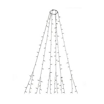 KONSTSMIDE LED-Baummantel LED Baummantel Baumkette 6 Stränge 270 bernstein LED 1,80m Außen, 270-flammig