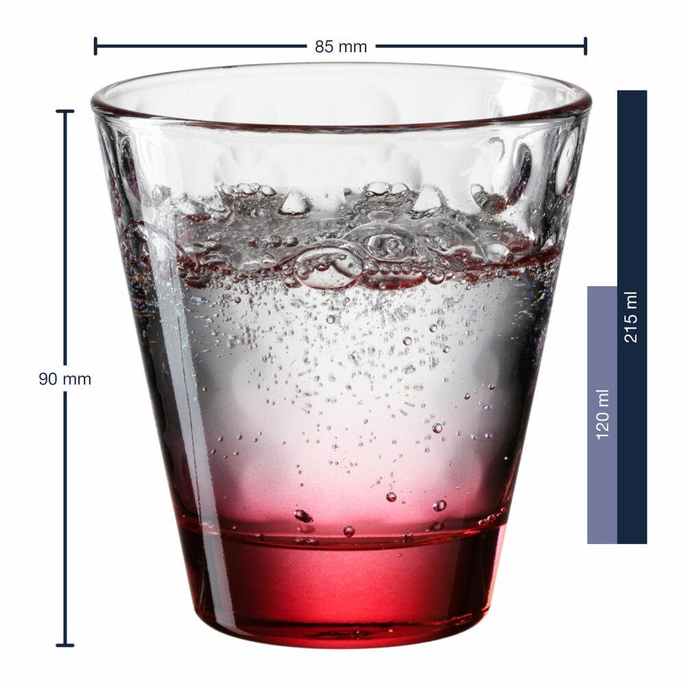 LEONARDO Glas Optic rot 215 ml, Glas