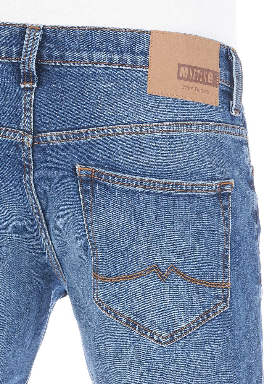 Hose Herren Boot Jeanshose mit Bootcut-Jeans Medium Stretch MUSTANG Cut Denim Blue Oregon (702)