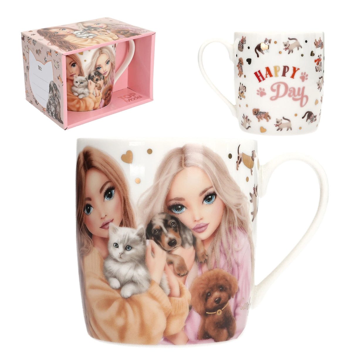 Depesche Spielwelt TOPModel Becher FUR EVER FRIENDS - Hunde & Katzen Tasse