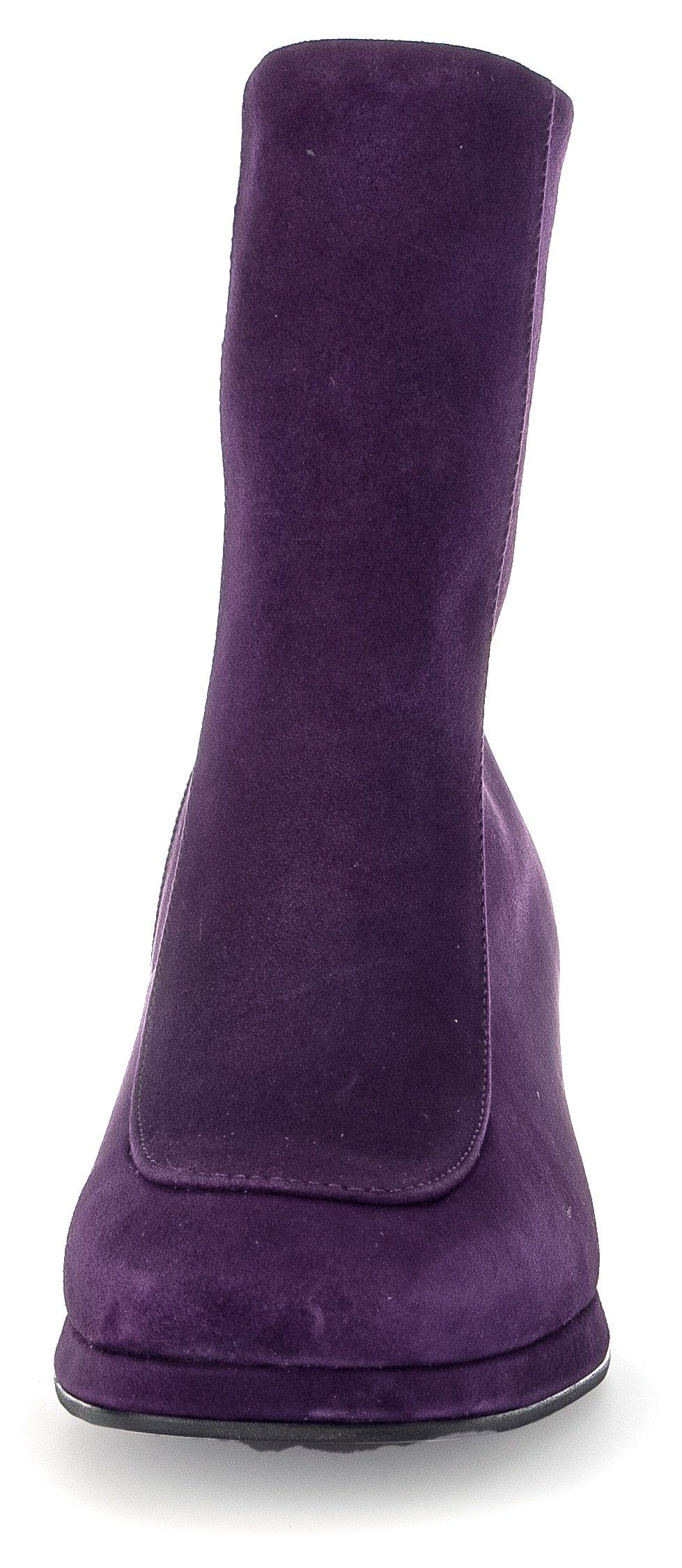 Gabor Milano Stiefelette in lila trendiger Karreeform, G Weite
