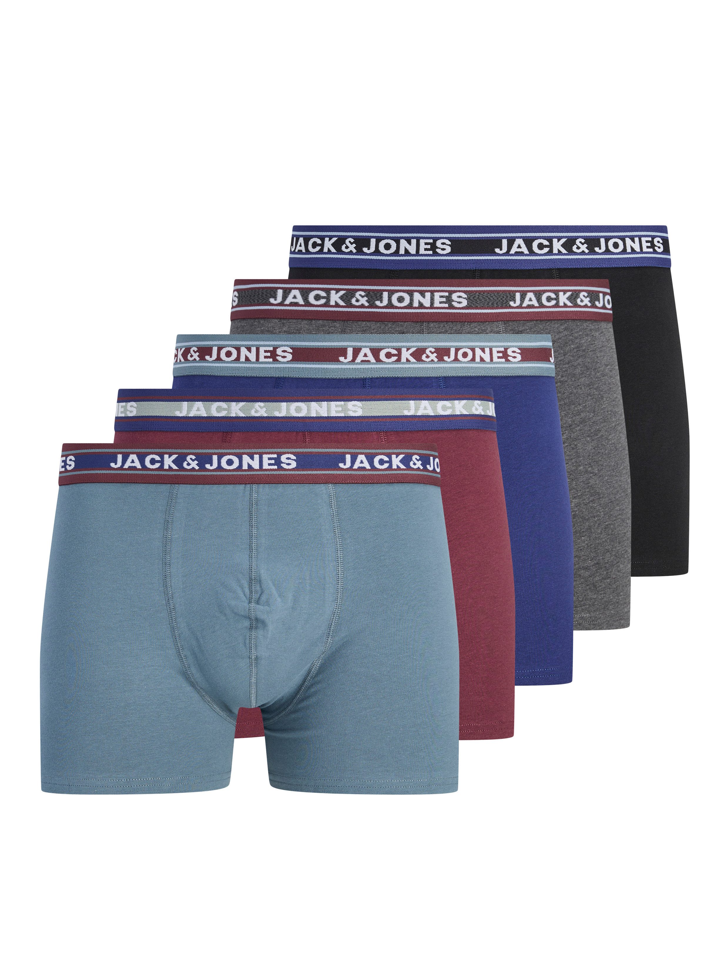 Jack & Jones Trunk JACOLIVER TRUNKS 5 PACK NOOS (Packung, 5-St) Baumwollmischung, elastisches Bündchen