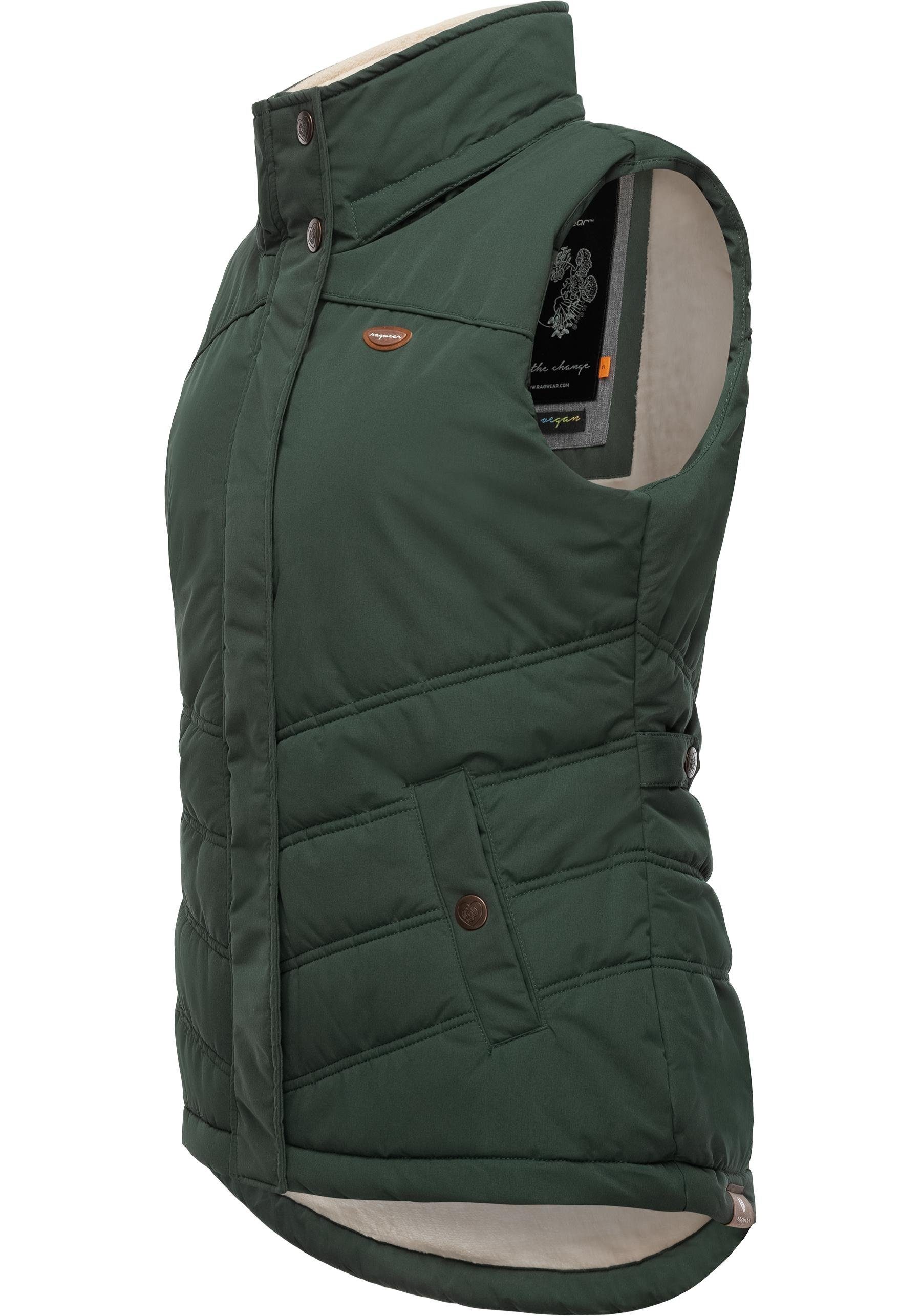 Ragwear Steppweste Hesty Wasserdichte Outdoor-Weste mit abnehmbarer Kapuze – Bild 4 von 5