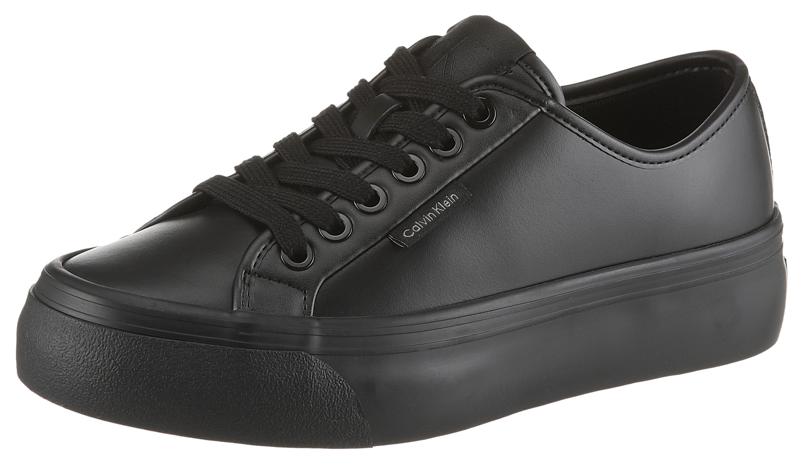 Calvin Klein Jeans VULC FLATF LACE UP LTH CK Plateausneaker Schnürschuh, Ha günstig online kaufen