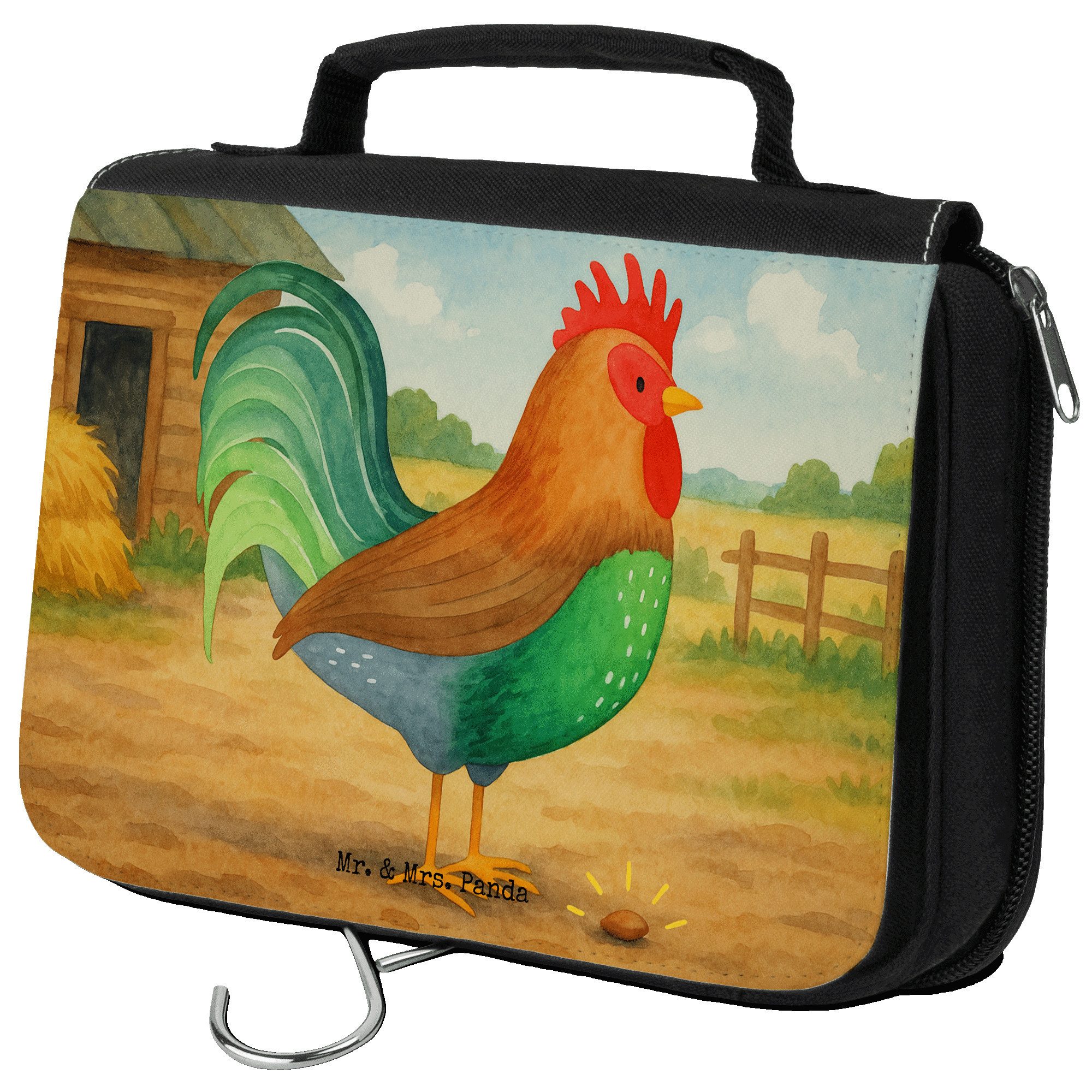 Kulturbeutel Hahn Korn Design, Kulturtasche, Weiß, Kulturbeutel, Natur, Bauernhof