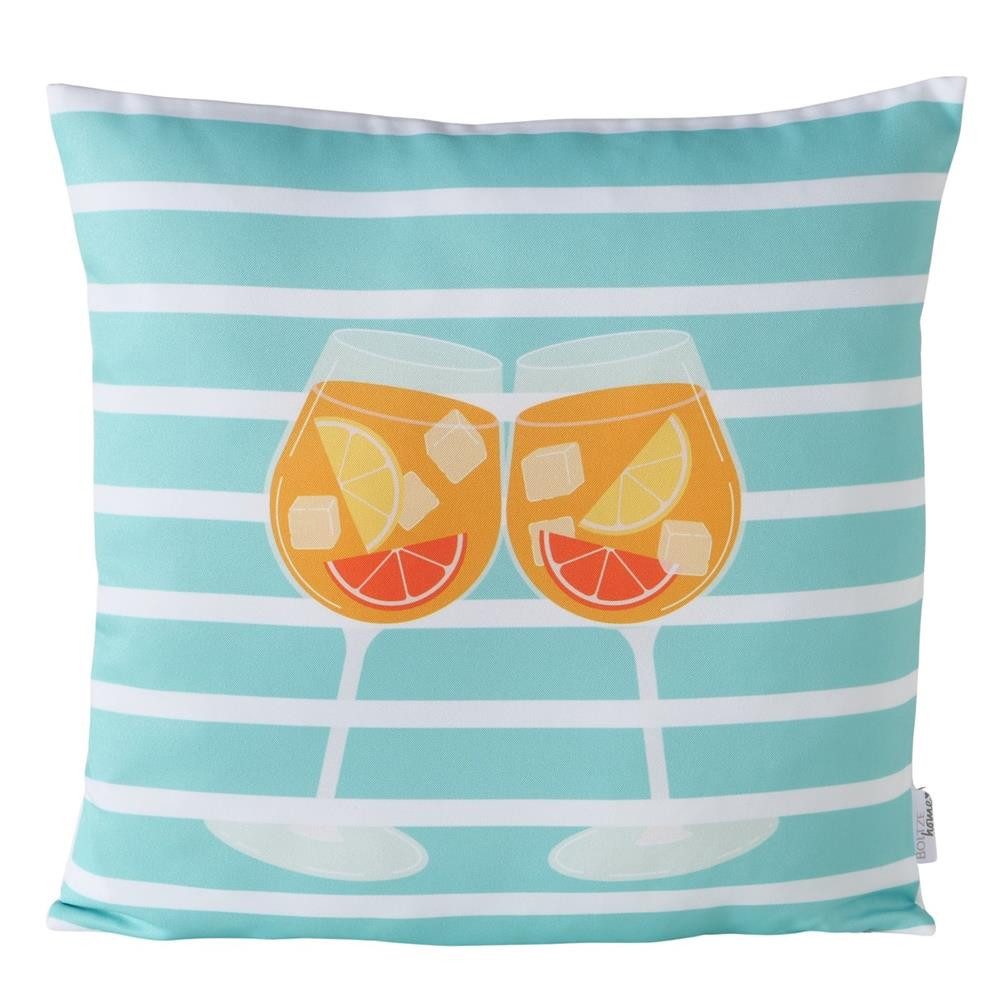 BOLTZE Dekokissen Summer Spritz, Polyester orange türkis 45x45 cm modern