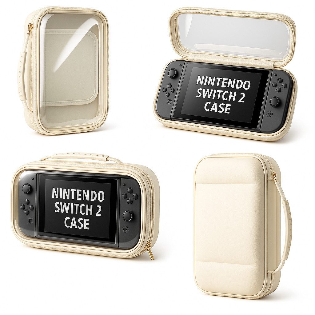 what the shop Nintendo-Schutzhülle Nintendo Switch 2 Schutzhülle Case–stoßfest in 4 Farben, Transparentes Front Cover-Zeig deinen Style