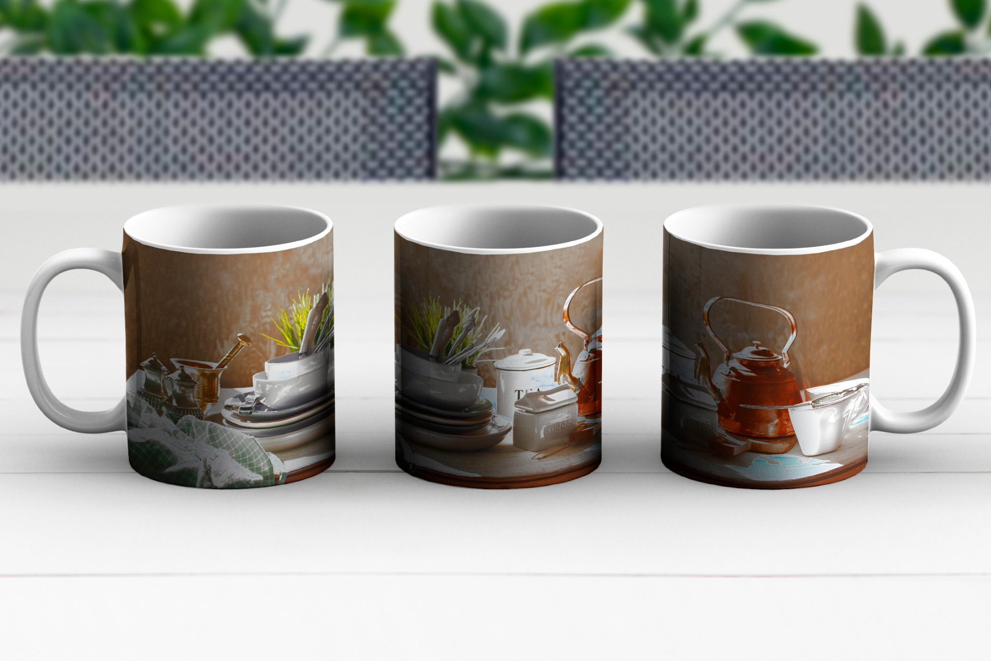 MuchoWow Tasse Kochgeschirr - Tee Teetasse, Teetasse, - Becher, Keramik, Geschenk Küche, Kaffeetassen