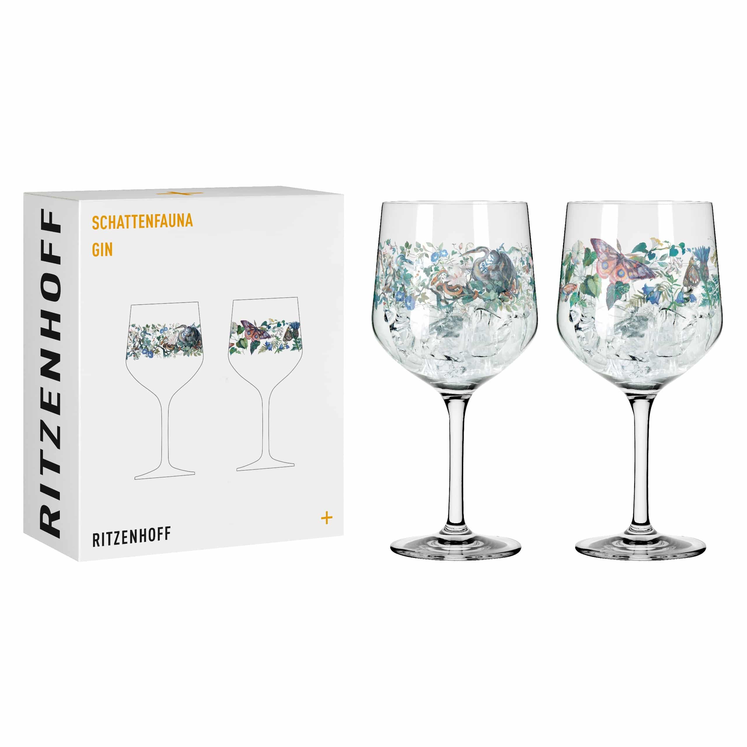 Ritzenhoff Longdrinkglas Schattenfauna, Kristallglas