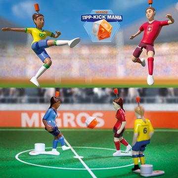 Tipp-Kick Tischfußballspiel Tipp-Kick Mania Migros Edition Tischfußball Tisch Fußball Spiel, inkl. Spielfeld, Tore, Banden, Kicker & Torwart