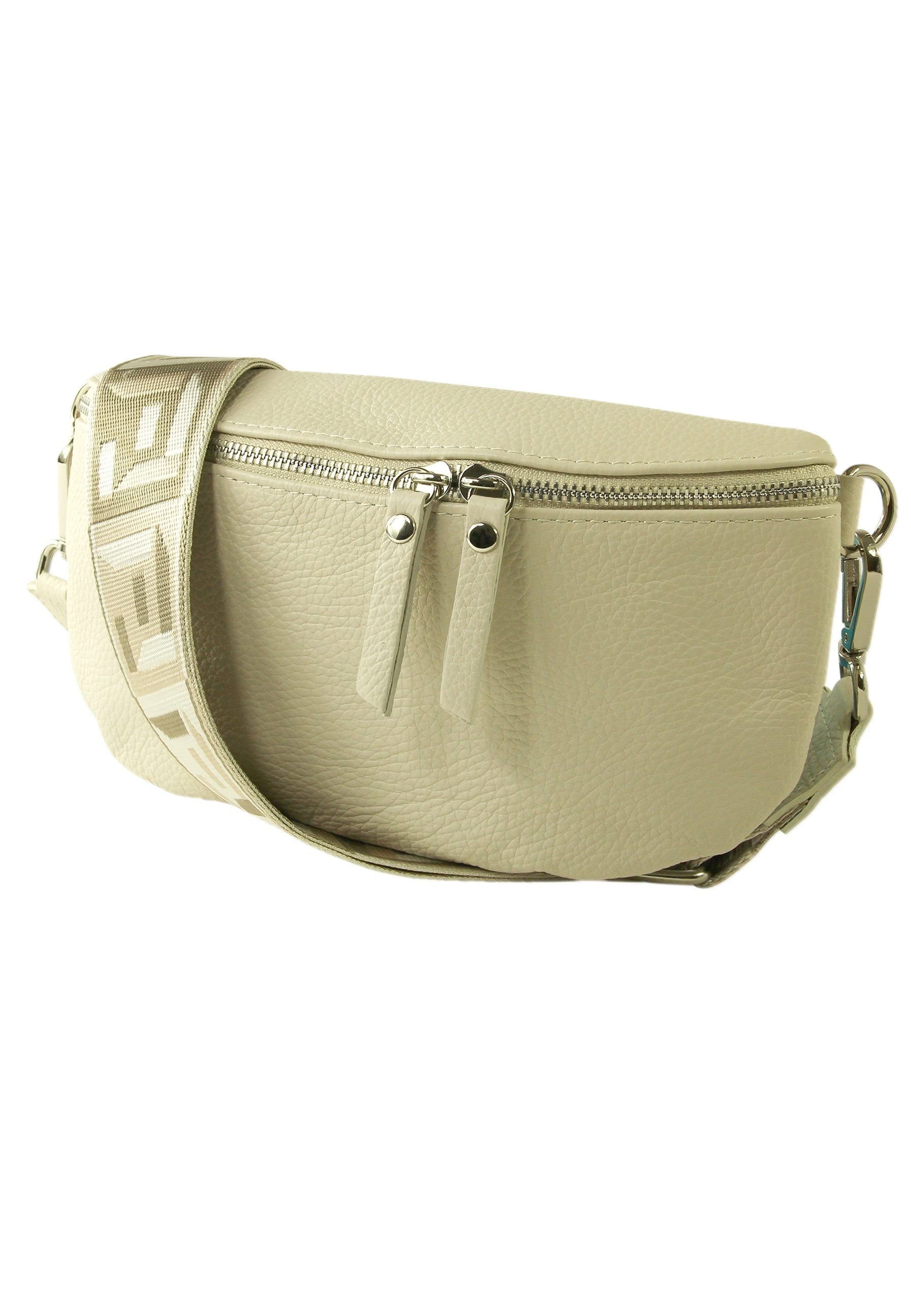 Toscanto Gürteltasche Toscanto beige, mehrfarbigfarbene (Gürteltasche), Damen Gürteltasche Echtes Leder, beige, mehrfarbig