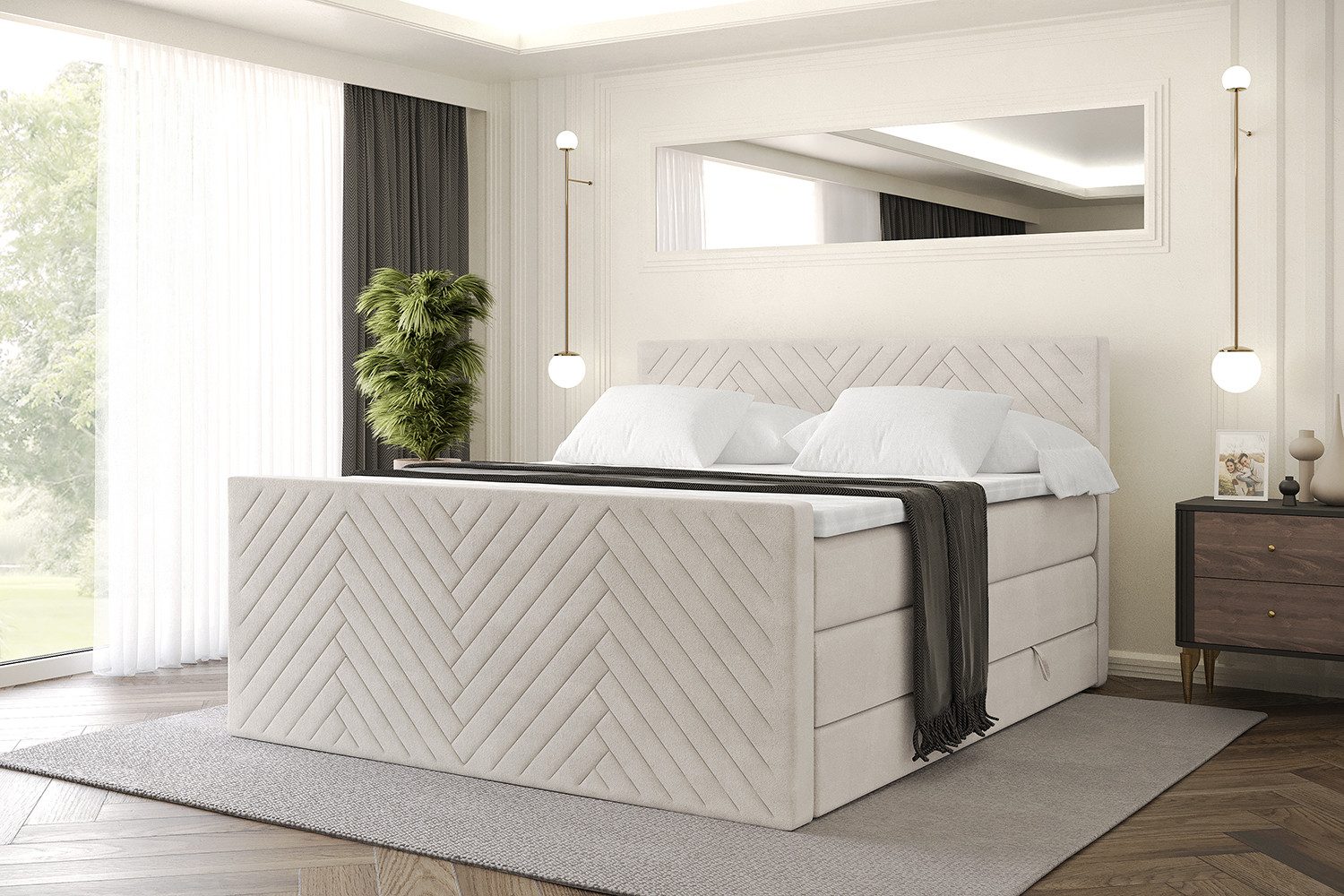 ALTDECOR Boxspringbett VEXA-Z KING (Multipocket-Matratze H4, günstig online kaufen