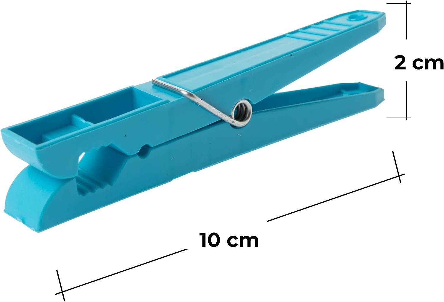 Centi Wäscheklammern Wäscheklammern, XL, Ideal auch für schwere Textilien, Länge: 10 cm, Farbe: Türkis, anthrazit