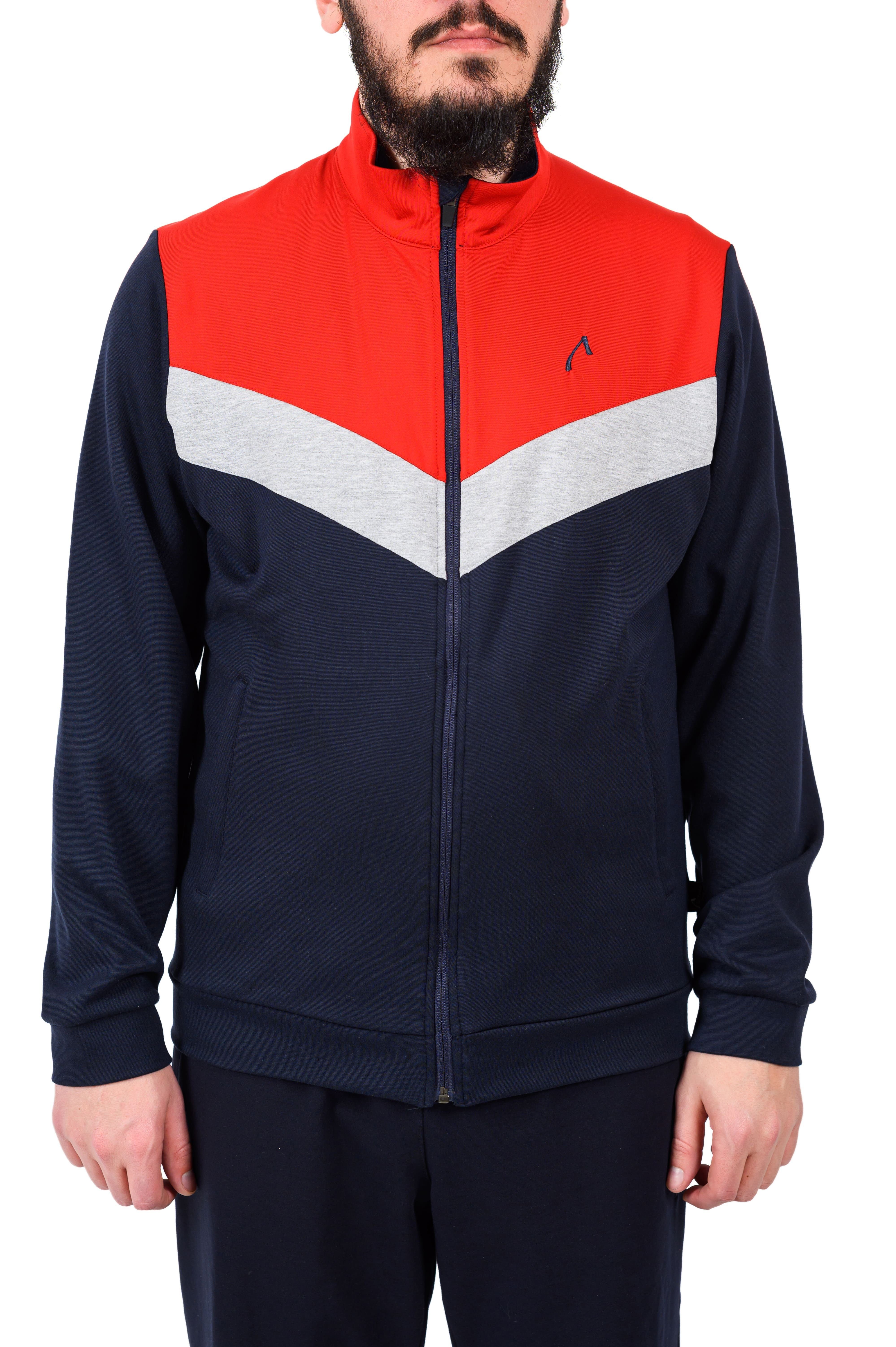 Authentic Klein Sportanzug Herren Sport- und Freizeitanzug in Marine und Rot